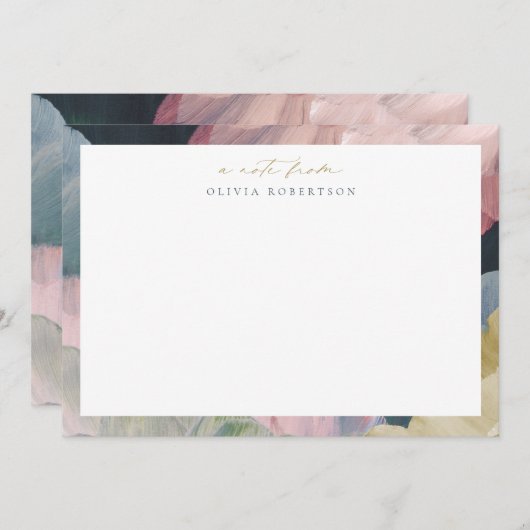 絵を描抽象芸術アート個人文房具ノートカード ノートカード (正面/裏面)