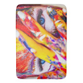 絵を描抽象芸術女性顔 バスマット (正面縦)