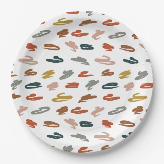 絵を描抽象芸術 ペーパープレート (正面)