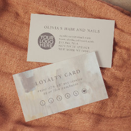 絵を描抽象芸術 | ミニマルエレガントリストとロゴ ロイヤリティカード