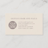 絵を描抽象芸術 | ミニマルエレガントリストとロゴ ロイヤリティカード (裏面)