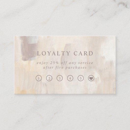 絵を描抽象芸術 | ミニマルエレガントリストとロゴ ロイヤリティカード (正面)