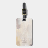 絵を描抽象芸術 |ミニマルエレガントリストニュートラル ラゲッジタグ (正面縦)