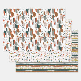 絵を描抽象芸術 ラッピングペーパーシート