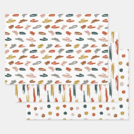 絵を描抽象芸術 ラッピングペーパーシート