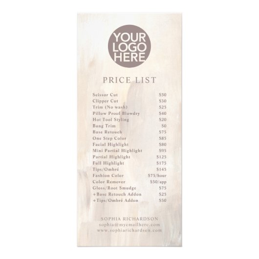 絵を描抽象芸術 | 価格表サービス ラックカード (正面)