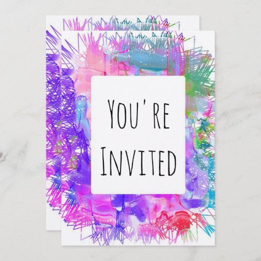 絵を描招待状 招待状 (正面/裏面)