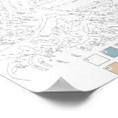 絵を描数数投稿:神奈川の素晴らし波 ポスター (角)