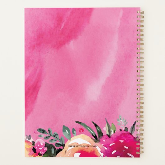 絵を描明るいフローラ プランナー手帳 (裏面)