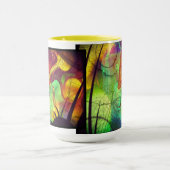 絵を描星雲 – ファイアオパール抽象芸術マググ マグカップ (中央)