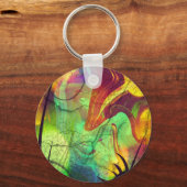 絵を描星雲 – 火口抽象芸術 キーホルダー (正面)