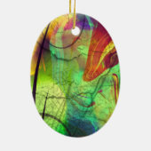 絵を描星雲 – 火口抽象芸術 セラミックオーナメント (裏面)