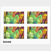 絵を描星雲 – 火口抽象芸術 長方形シール (シート)