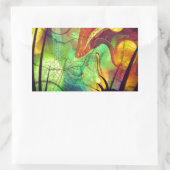 絵を描星雲 – 火口抽象芸術 長方形シール (バッグ)