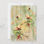 絵を描春の花結婚柵 招待状 (裏面)