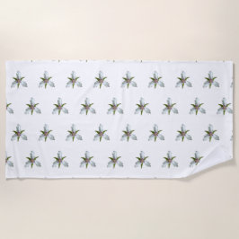 絵を描春野花ビーチタオル ビーチタオル