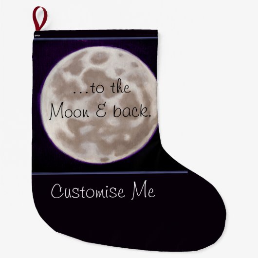 絵を描月 ラージクリスマスストッキング (正面)