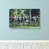 絵を描木の馬 キャンバスプリント (インサイチュ (ウッドフロア))