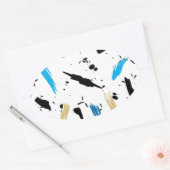 絵を描束 楕円形シール (封筒)