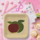 絵を描林檎プレート ペーパープレート (パーティー)