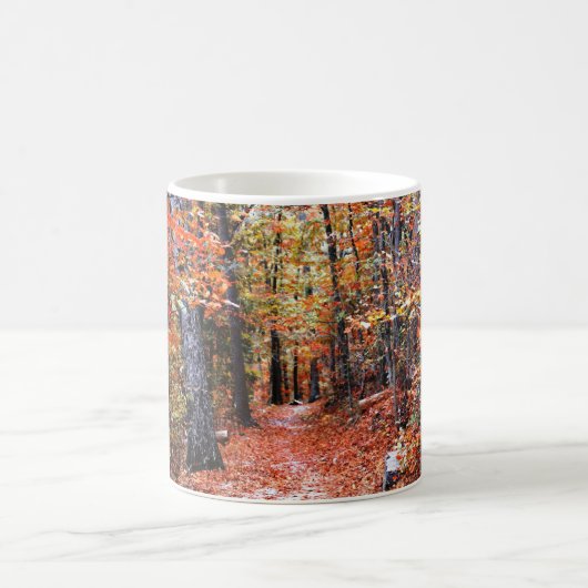 絵を描林秋の遊歩道 コーヒーマグカップ (中央)
