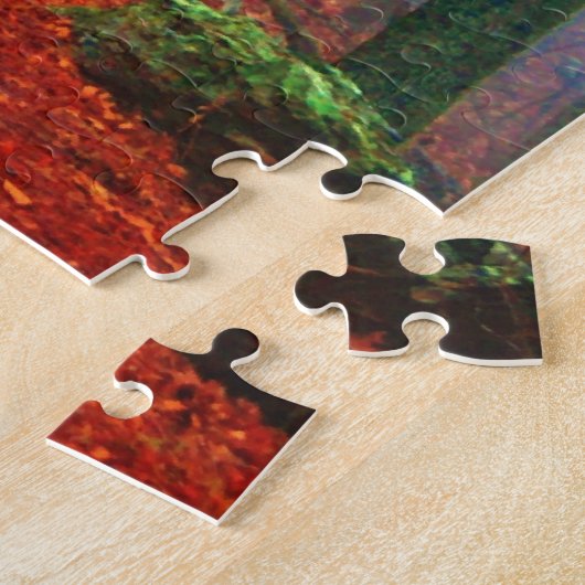 絵を描林秋の青い霧 ジグソーパズル (側面)