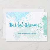 絵を描水カラーブライダルシャワー招待状 招待状 (裏面)