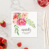 絵を描水彩花ブライダルシャワー スタンダードカクテルナプキン (インサイチュ)