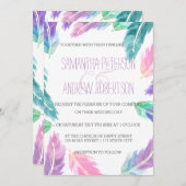 絵を描水結婚色 招待状 (正面/裏面)