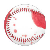 絵を描水色ポピーフラワー2 野球ボール (正面左)