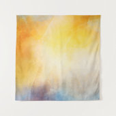 絵を描水色絵を描紙 タペストリー (正面(横))