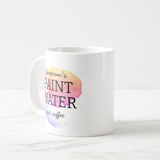 絵を描水Not Coffeeアーティスパーソナライズされたトのユーモア コーヒーマグカップ (正面左)