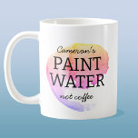 絵を描水Not Coffeeアーティスパーソナライズされたトのユーモア コーヒーマグカップ<br><div class="desc">紅茶やコーヒーにブラシを洗い流したアーティストや画家、あるいは誤って水を一口飲んだアーティストや画家のために。私もそこに行ったことがある！芸術のユーモアをスマイルを上げる。名前をパーソナライズに変更。</div>