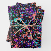 絵を描波 |黒い緑の紫のサンゴ | ラッピングペーパーシート (インサイチュ)