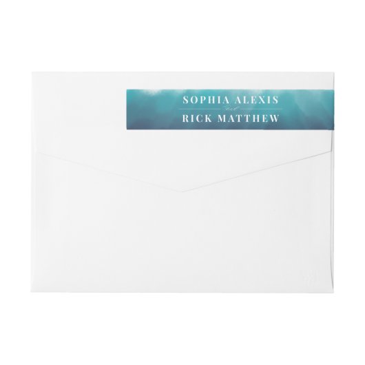 絵を描海波青い水色 ラップアラウンドラベル (裏面)