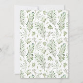 絵を描温室テラリウム赤ちゃんシャワー招待状 招待状 (裏面)