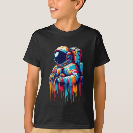 絵を描滴飛行士 Tシャツ (正面)