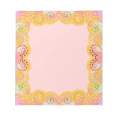 絵を描点と渦巻きカスタマイズ ノートパッド (正面)