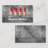 絵を描爪、 ネイル | ヒョウ印刷 ロイヤリティカード (正面/裏面)