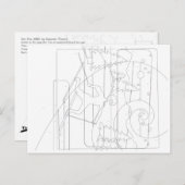 絵を描番号はがき ポストカード (正面/裏面)