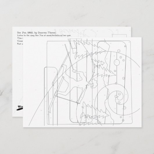 絵を描番号はがき ポストカード (正面/裏面)