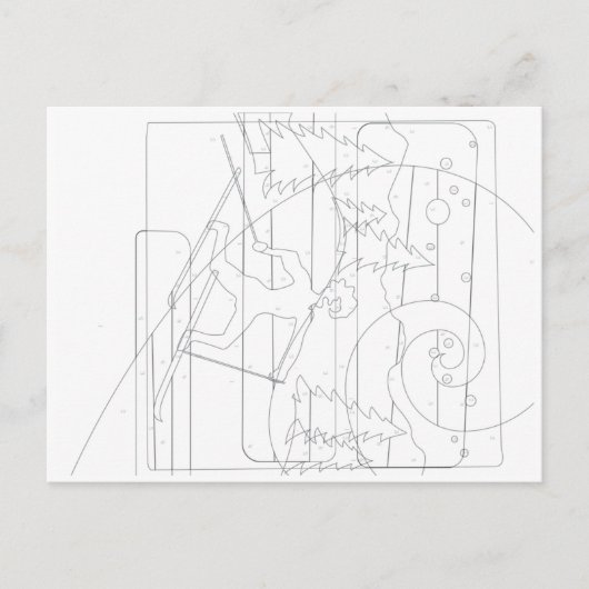 絵を描番号はがき ポストカード (正面)