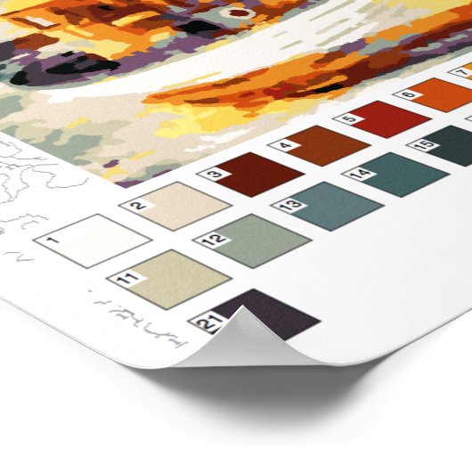 絵を描番号別ポスター(以下の概要):ボート ポスター (角)