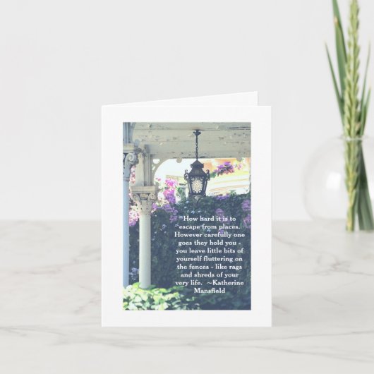 絵を描白いポーチ、剥絵を描がし、提灯ランプ カード (正面)