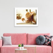 絵を描眠る猫 キャンバスプリント (インサイチュ (リビング))