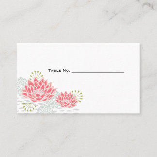 絵を描睡蓮 – 100の表 プレイスカード