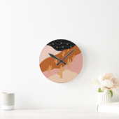 絵を描砂漠 ラウンド壁時計 (ホーム)
