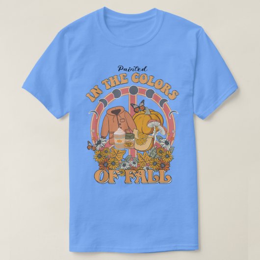 絵を描秋秋の恋人カボチャの色で Tシャツ (デザイン正面)