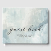 絵を描空モダンの抽象芸術のブラシ結婚ック ゲストブック (正面)