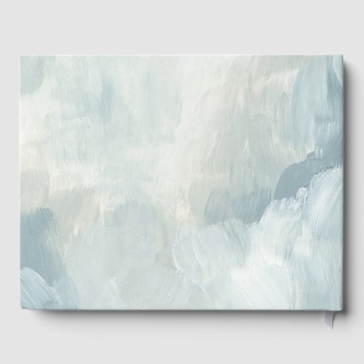 絵を描空モダンの抽象芸術のブラシ結婚ック ゲストブック (裏面)